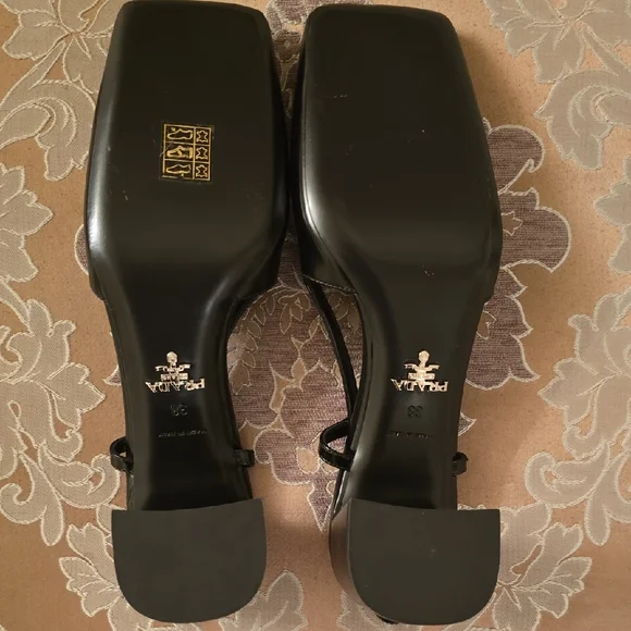 Prada Black Slingback Heels - Picture 8 of 16